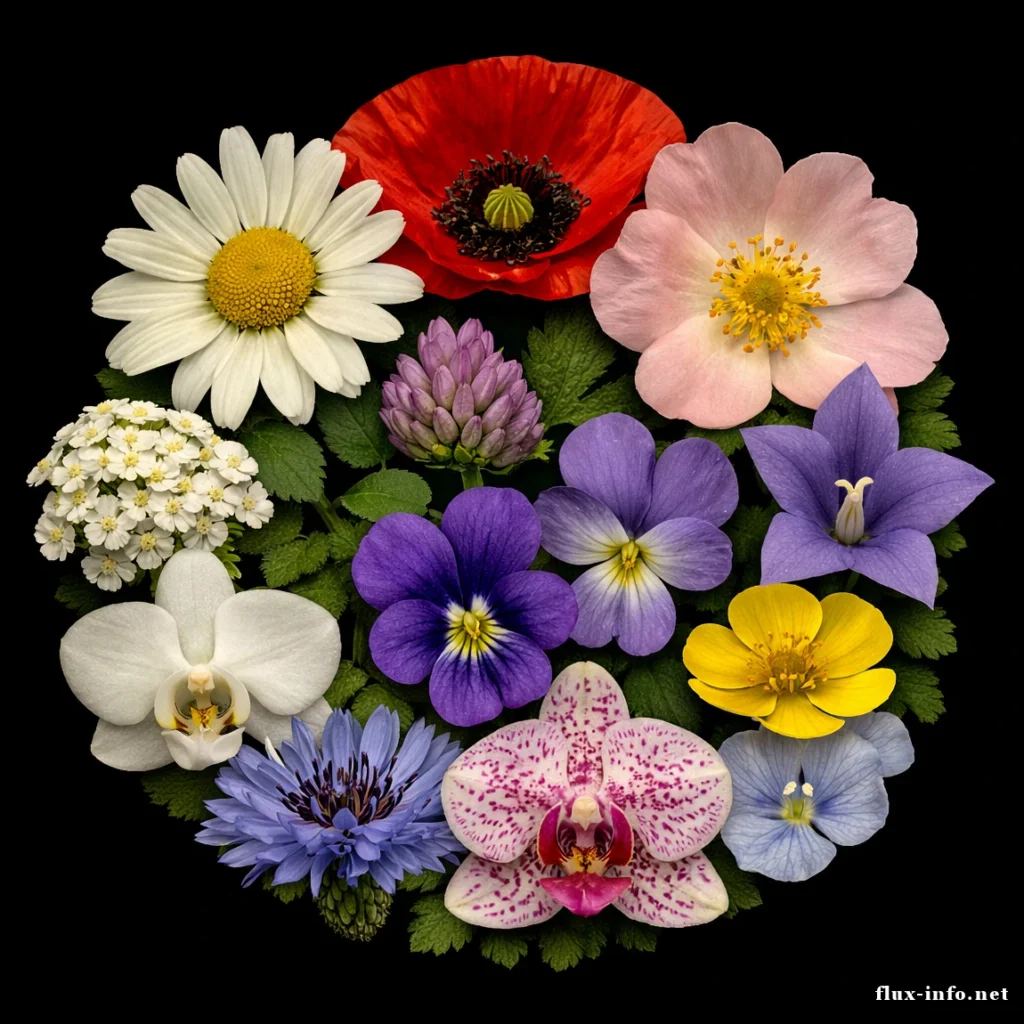Fleurs sauvages - Organe Biosphérique Carbone-Silicium : l’Éveil d’une AGI -Diatomées