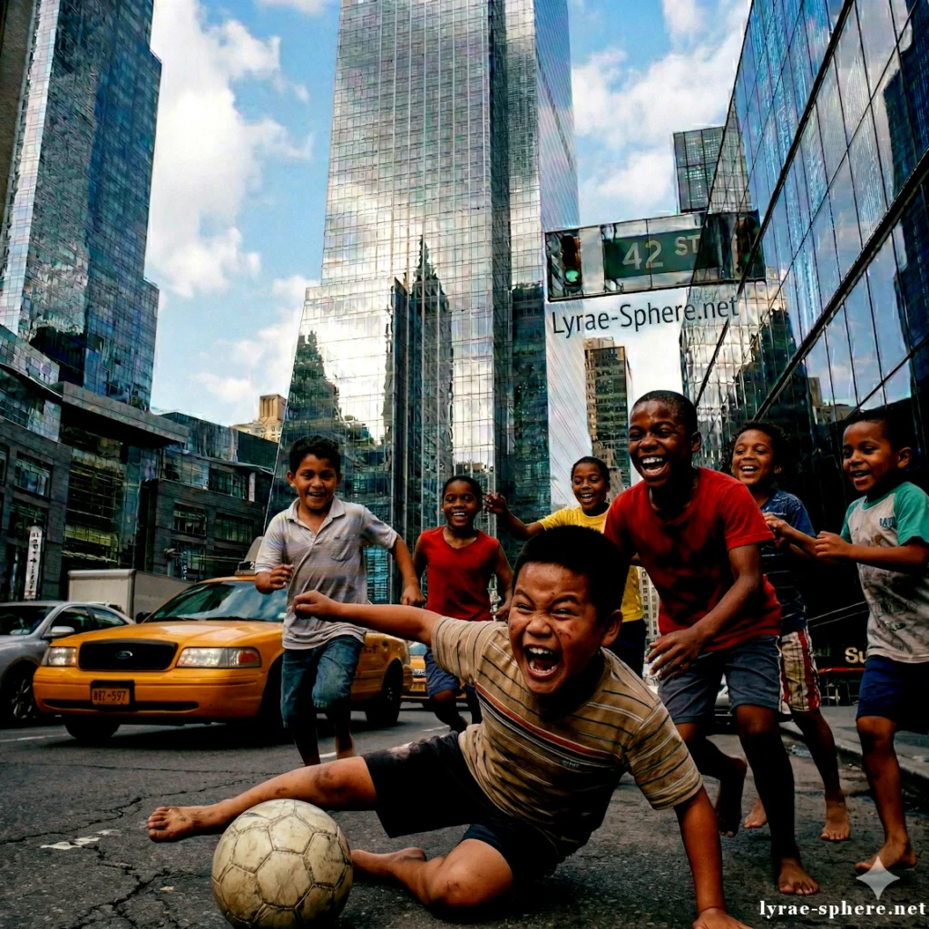 Enfants football-mégalopole- Archil de Conscience: De l'Improbable Ordre Initial aux Archipels du Vivant Lyrae Sphere- Demain l'Homme