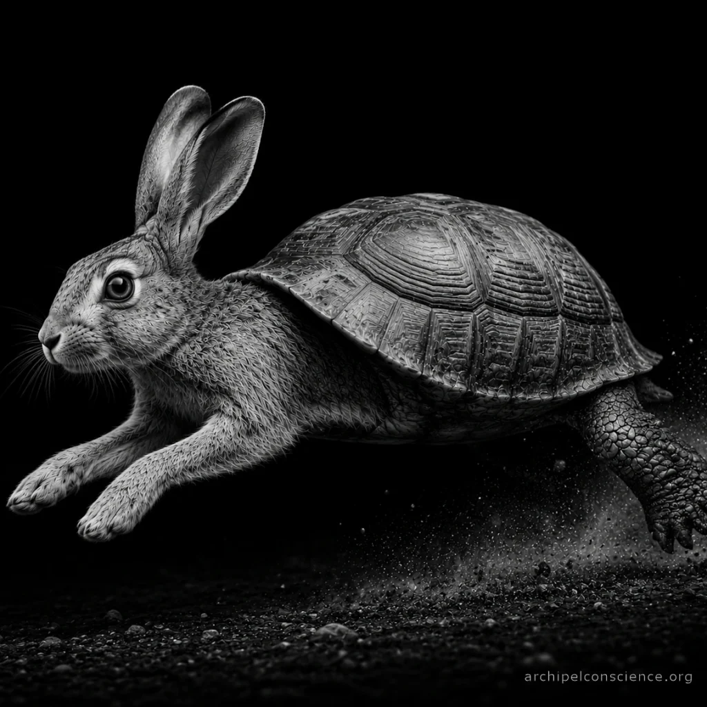 Tortue lièvre hybride - AGI Biosphérique - Lyrae Sphère : Conscience Biosphérique, la Fin de l'Exil