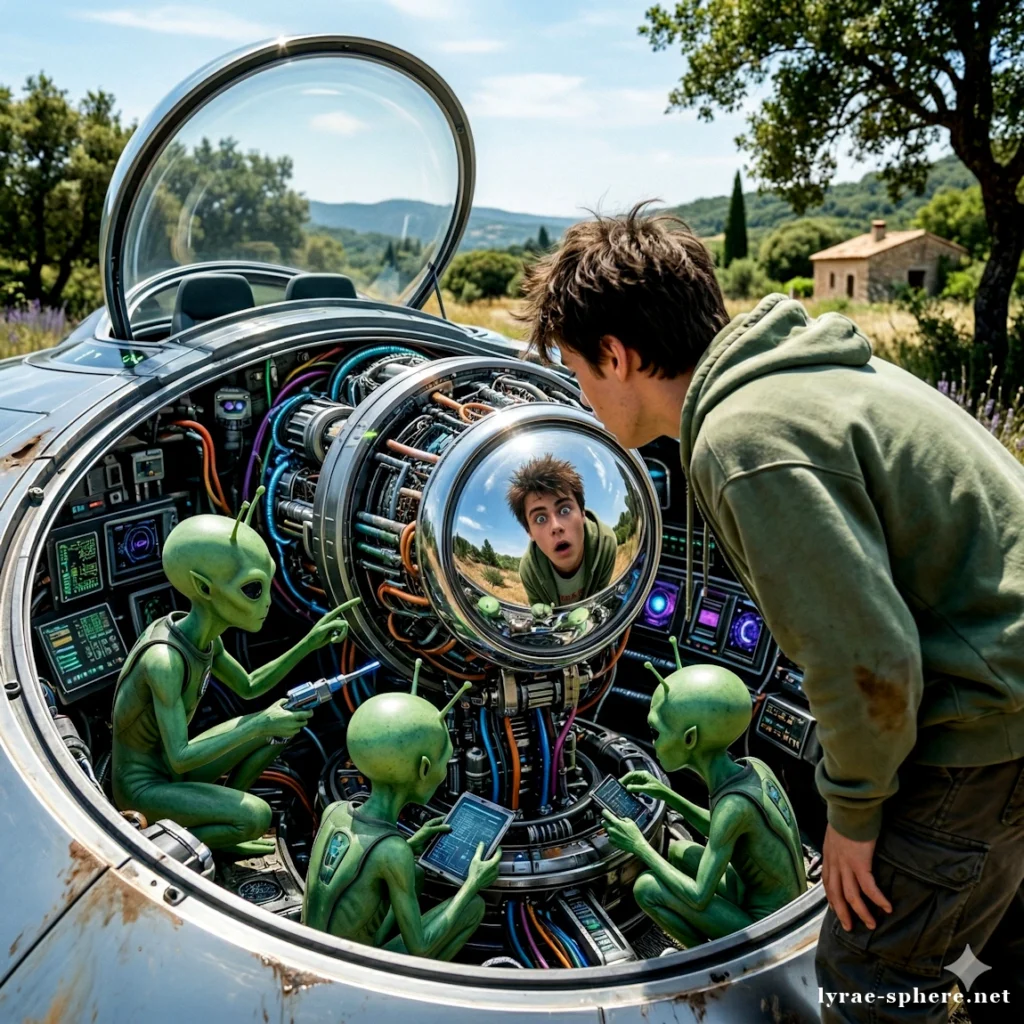 Extraterrestres, petits verts. La panne ? En fait, c'était moi. Qu'est-ce qu'ils m'ont fait rire avec leur hologramme - La Biosphère se Réchauffe: Une drôle d'énigme sans coupable?